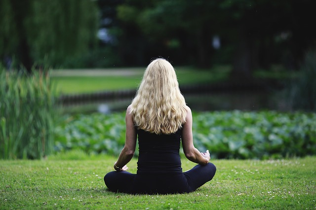 Woman meditating image